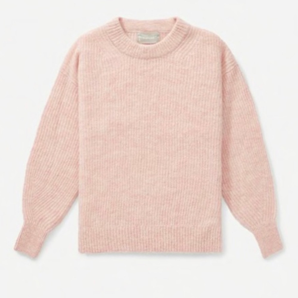 Everlane The Oversized Alpaca Crew Sweater - small (Petal)